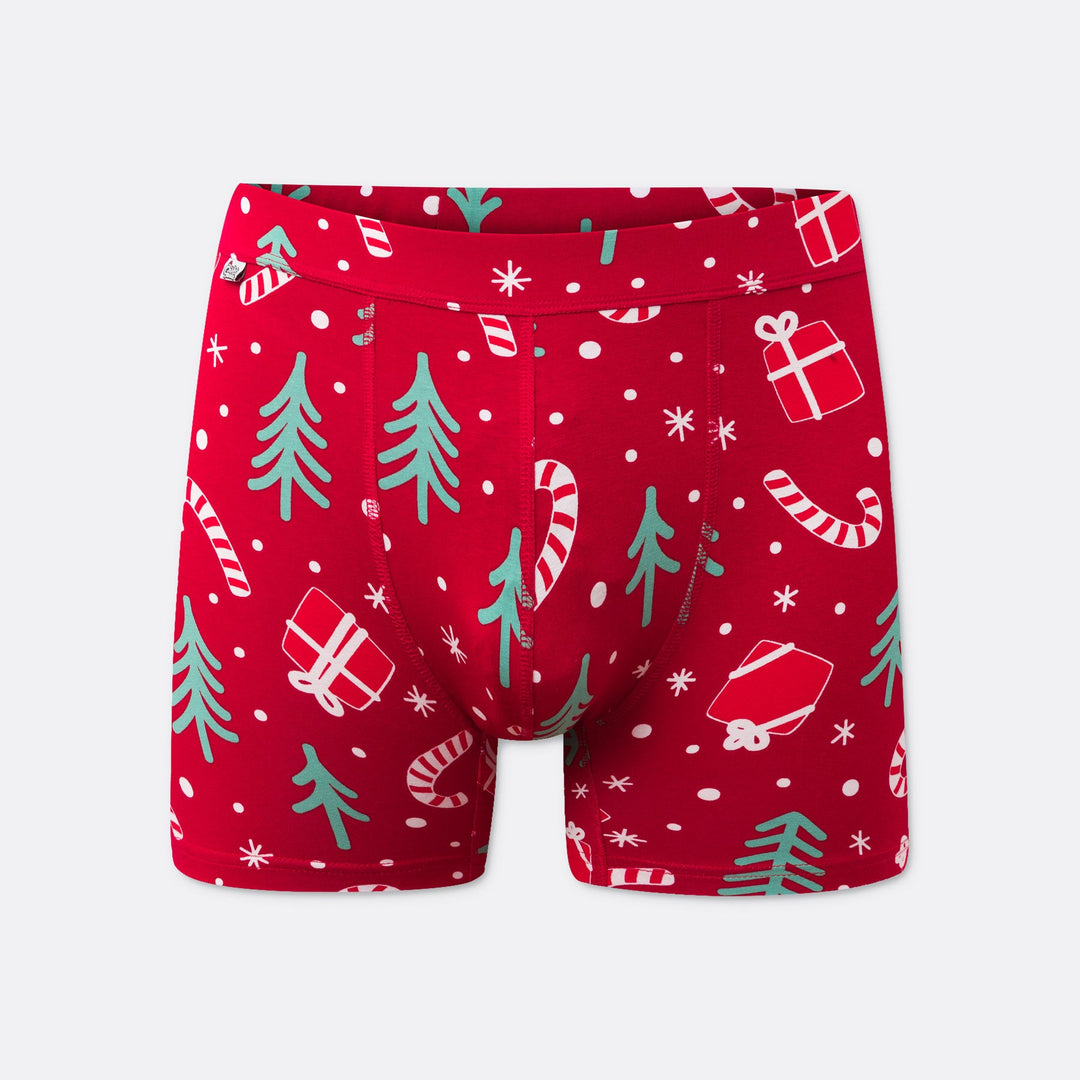 Kerstpatroon Boxers Rood