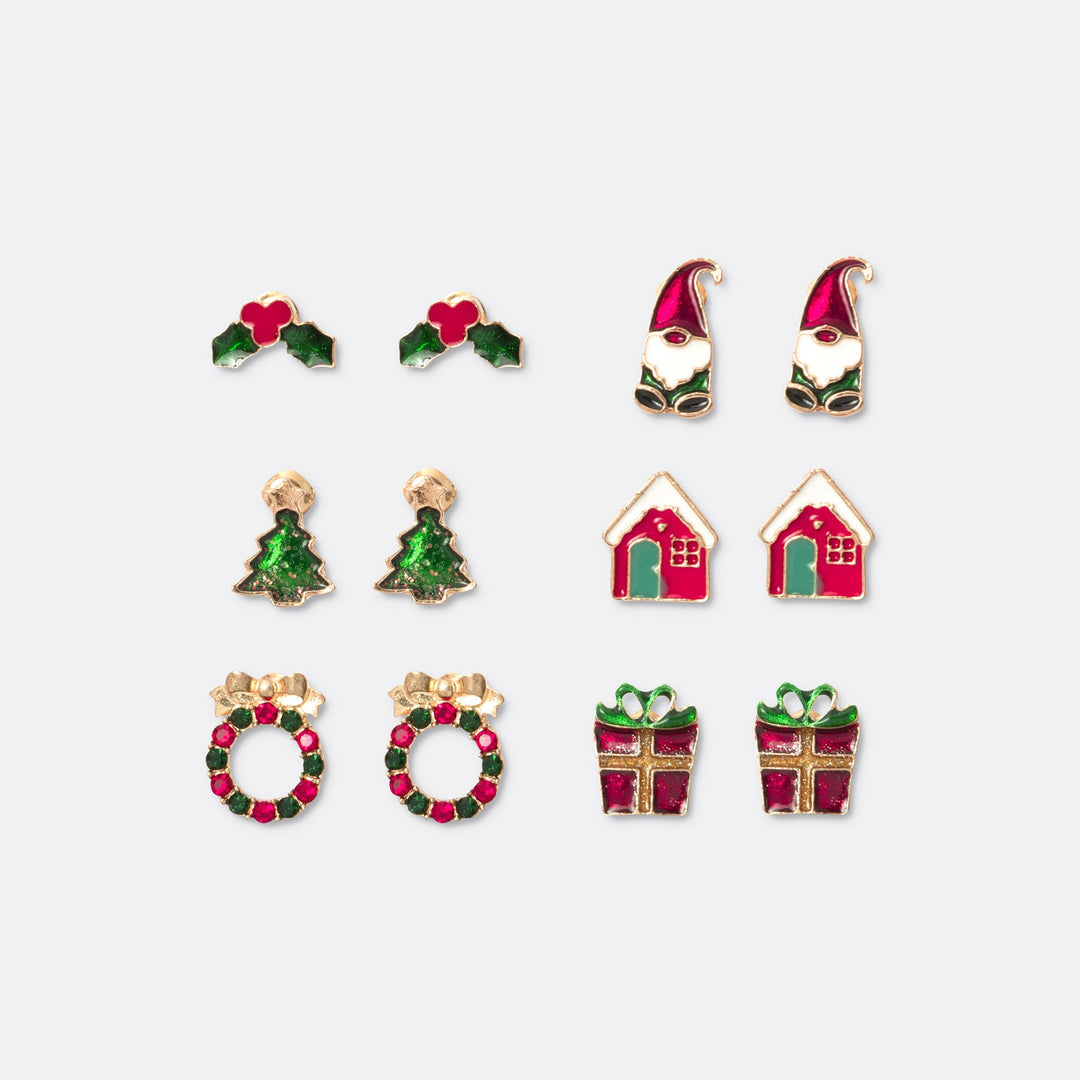 Kleine Kerst Oorbellen (6-Pack)