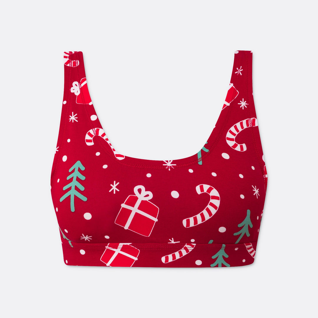 Kerstpatroon Sportbeha Rood