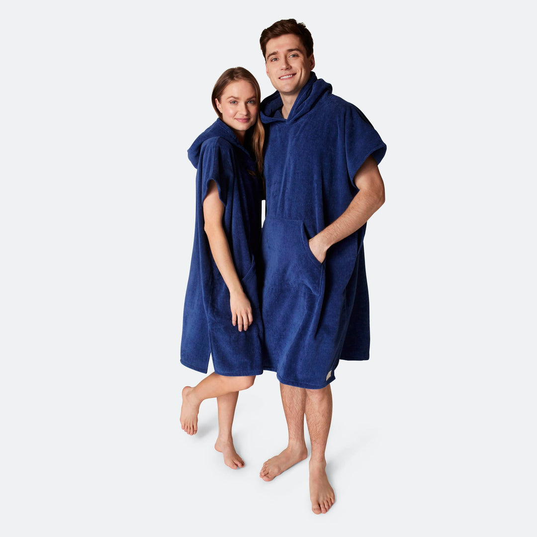 Navy Blauw Surf Poncho