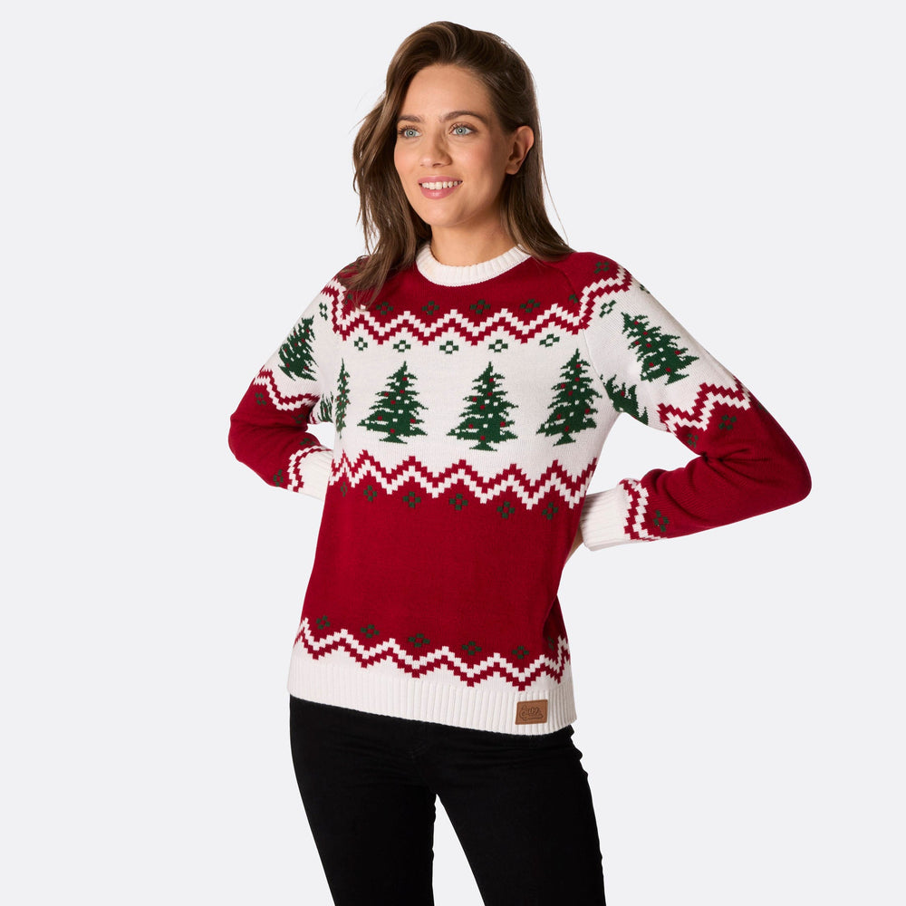 Retro Kerstboom Kersttrui Dames