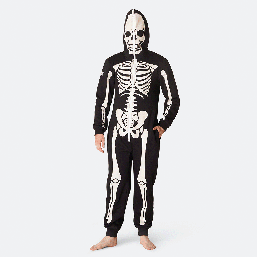 Halloween Skelet Onesie Heren