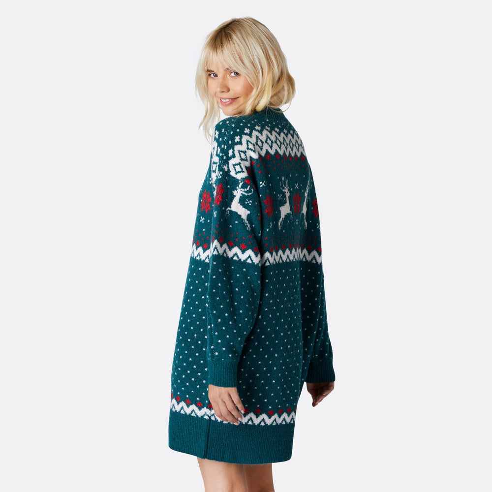 Groene Oversized Kerstjurk Dames