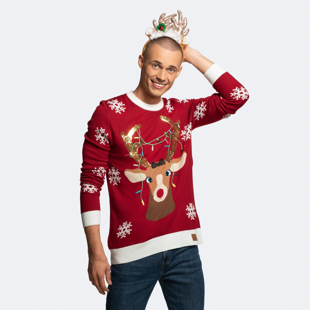 Schattige Rendier Kersttrui Heren