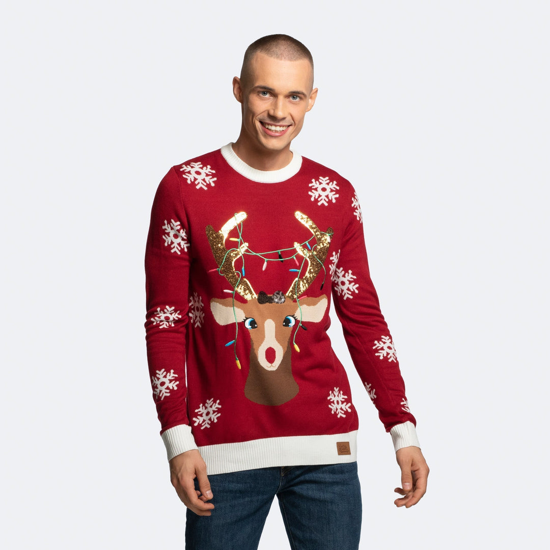Schattige Rendier Kersttrui Heren