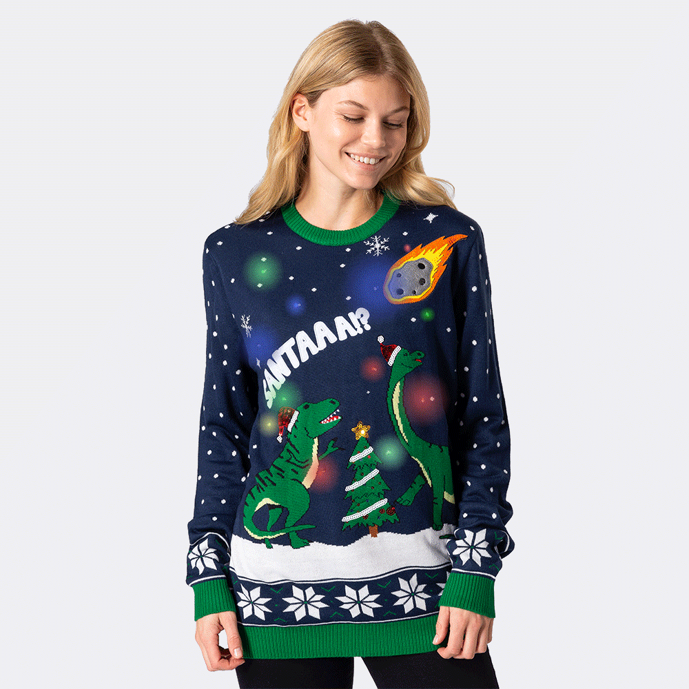 Dinosaurus Kersttrui Dames