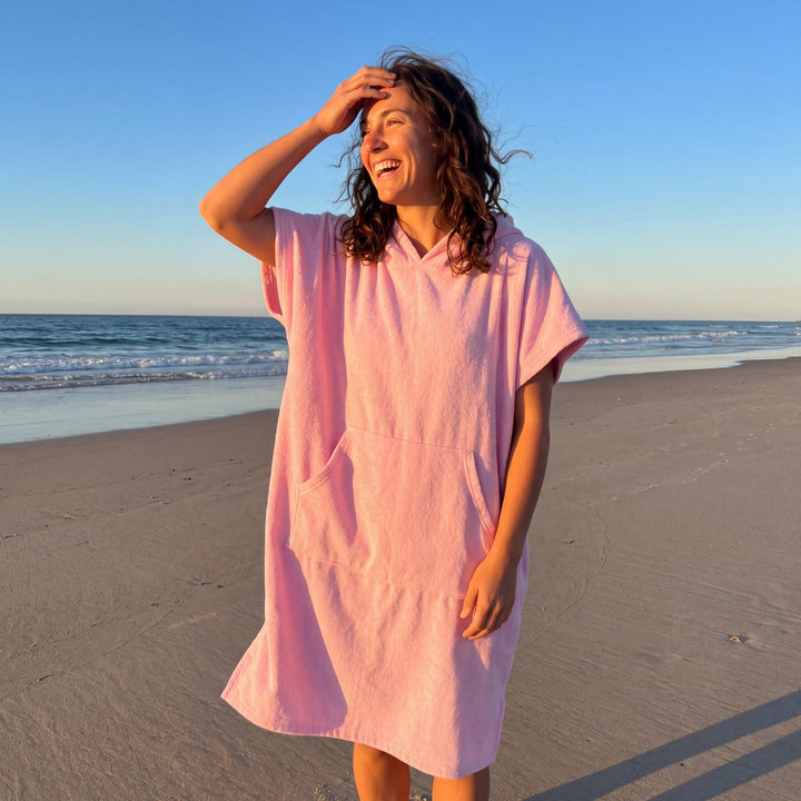 Bubblegum Roze Surf Poncho