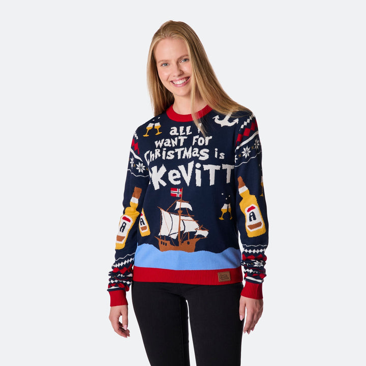 All I Want for Christmas is Aquavit Kersttrui Dames