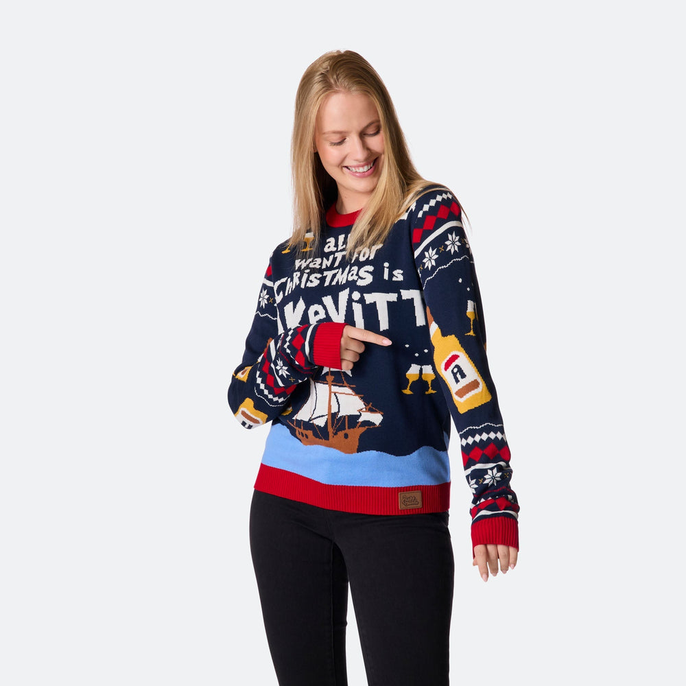 All I Want for Christmas is Aquavit Kersttrui Dames