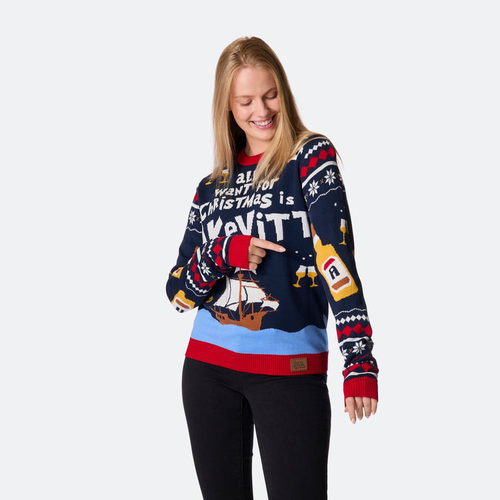 All I Want for Christmas is Aquavit Kersttrui Dames