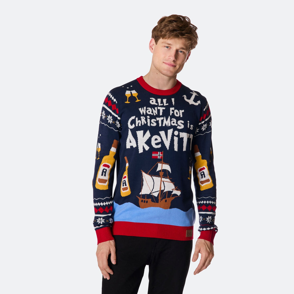 All I Want for Christmas is Aquavit Kersttrui Heren