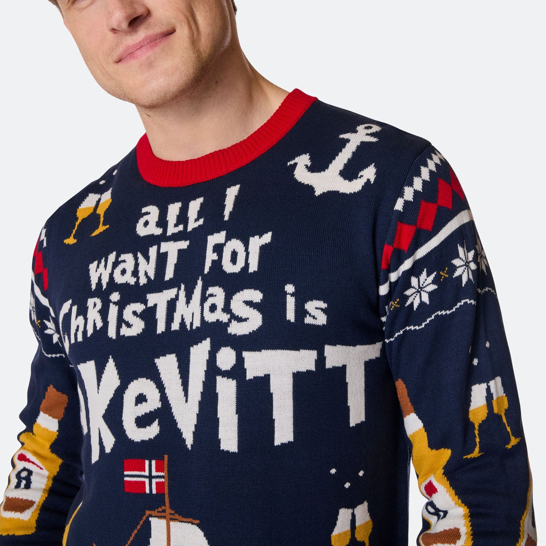 All I Want for Christmas is Aquavit Kersttrui Heren