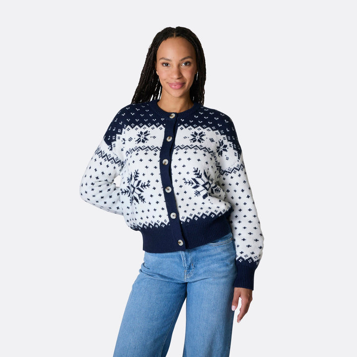 Blauwe Kerstvest Dames