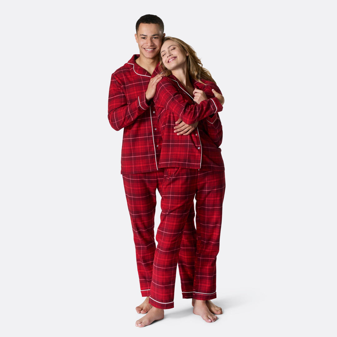 Rode Flanellen Kerstpyjama's Gezin