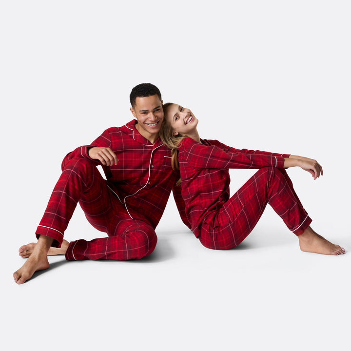 Rode Flanellen Kerstpyjama's Gezin