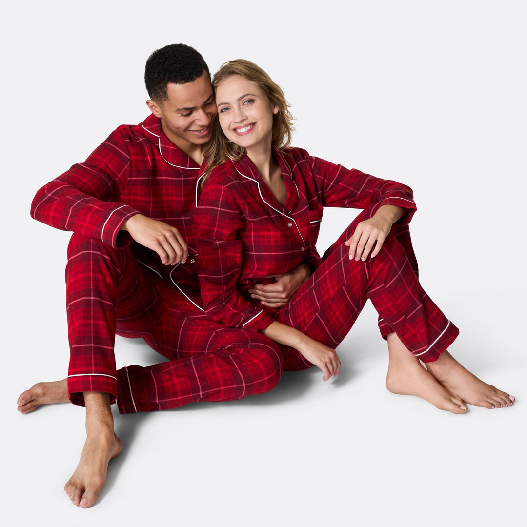 Rode Flanellen Kerstpyjama's Gezin