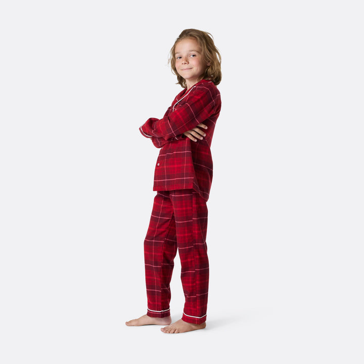 Rode Flanellen Kerstpyjama Voor Kinderen