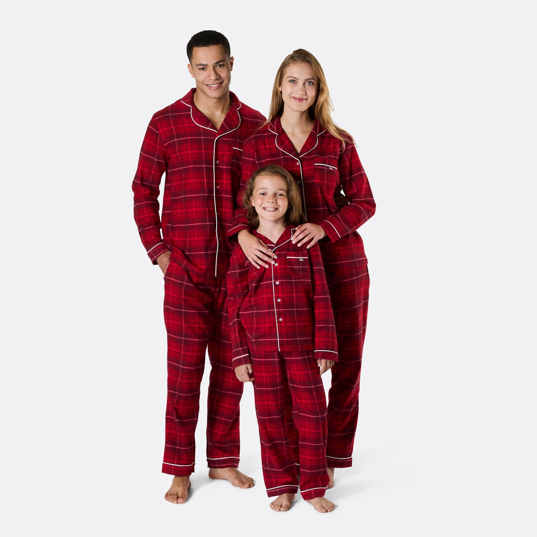 Rode Flanellen Kerstpyjama's Gezin