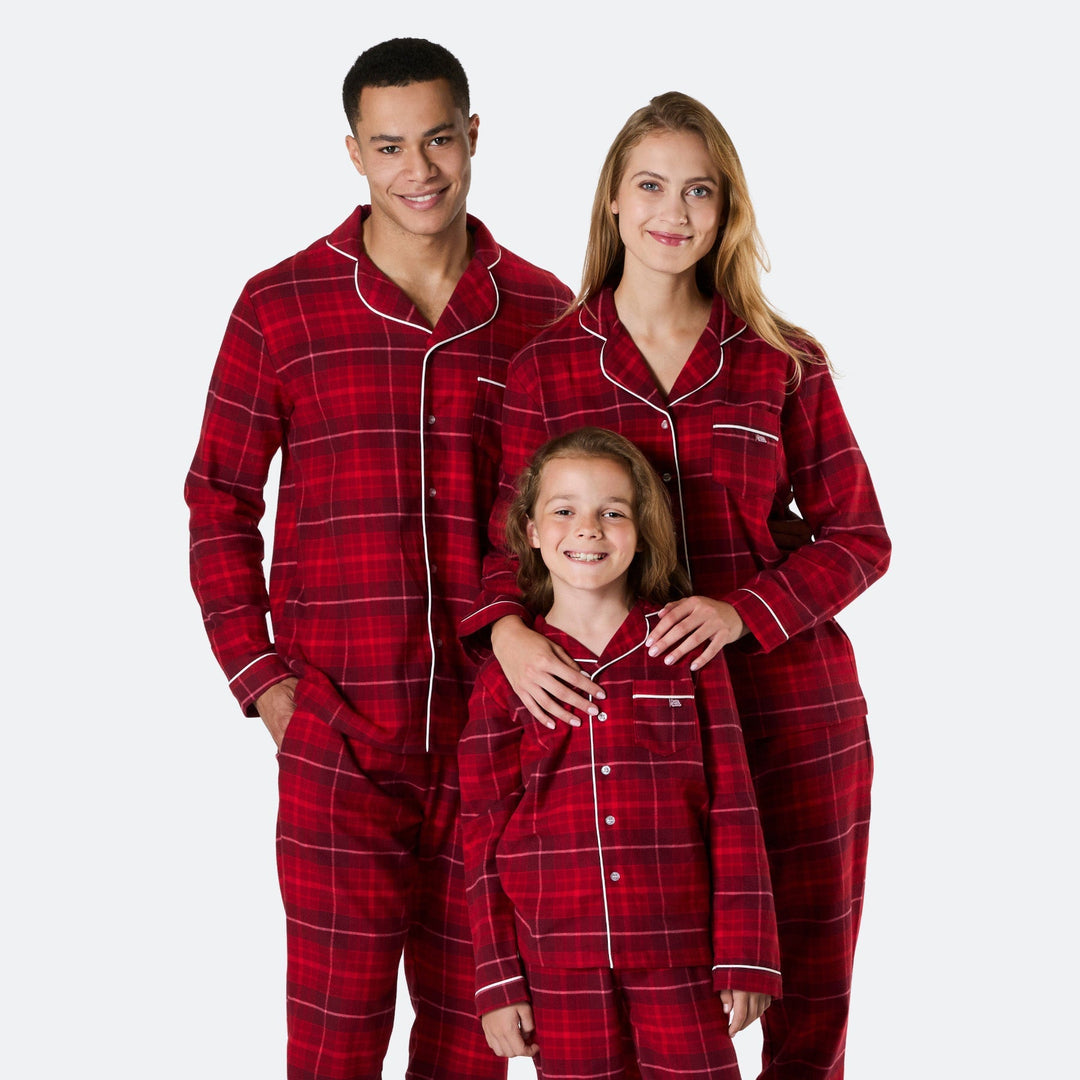 Rode Flanellen Kerstpyjama's Gezin