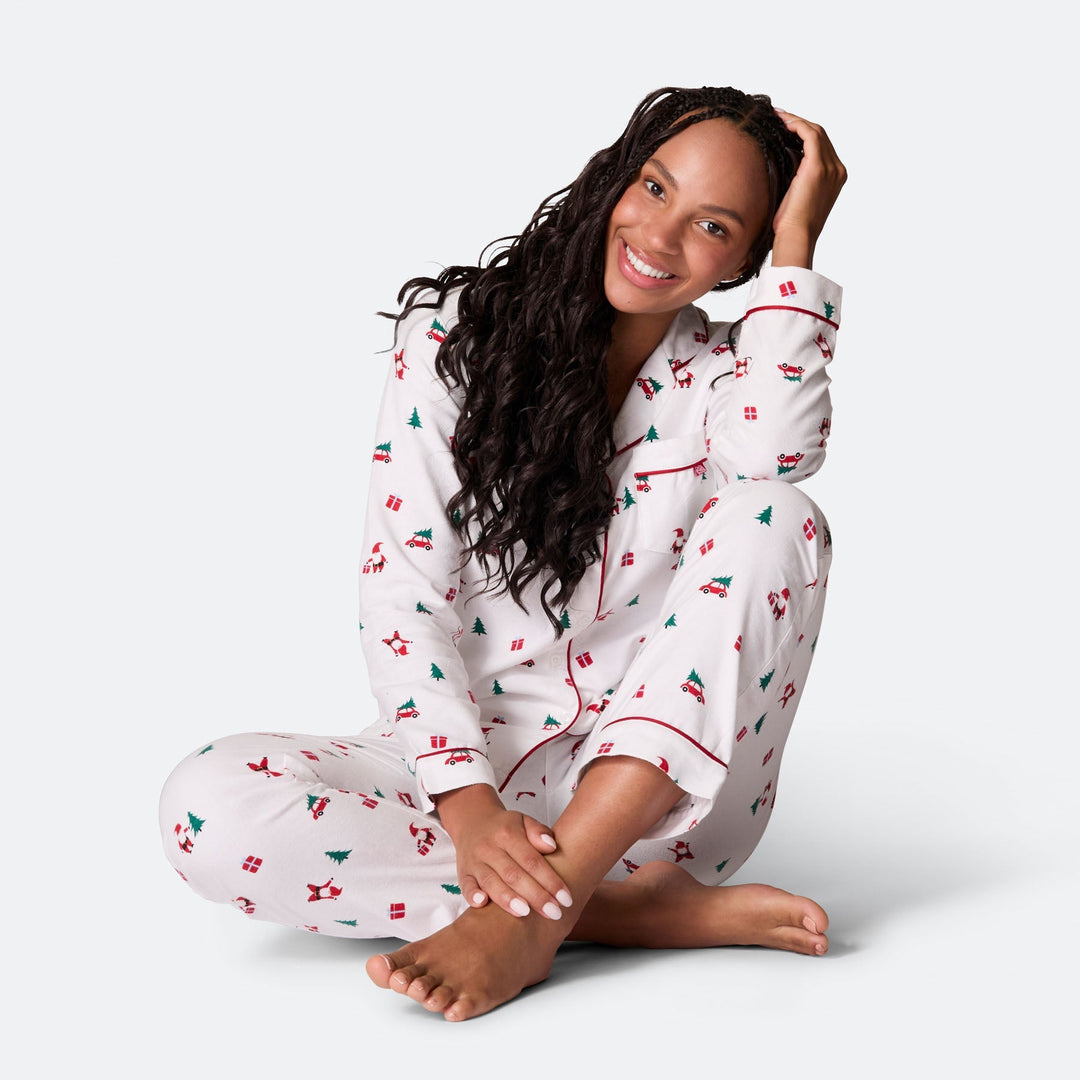 Maretak Flanellen Kerstpyjama Dames