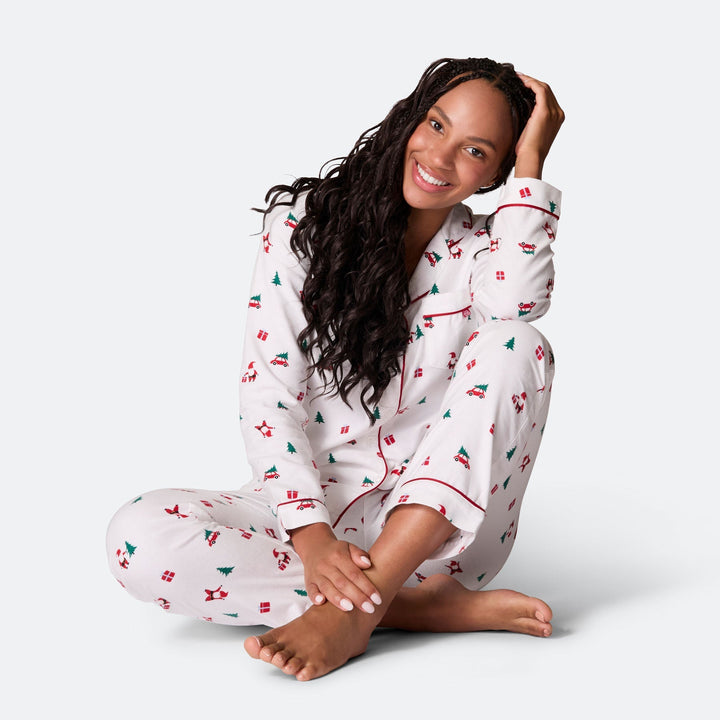 Maretak Flanellen Kerstpyjama Dames