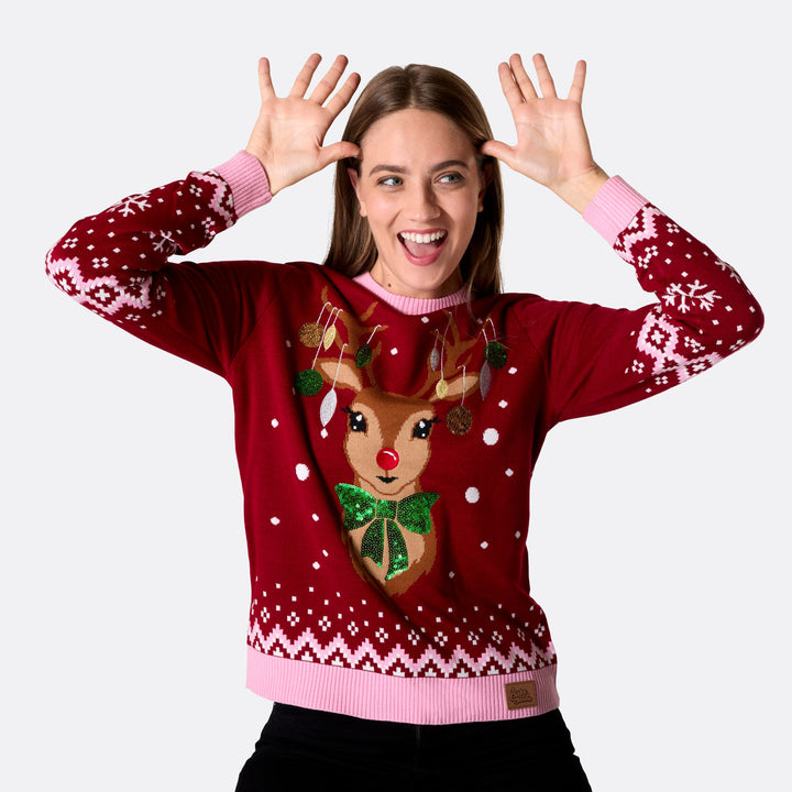 Rendier Kersttrui Dames