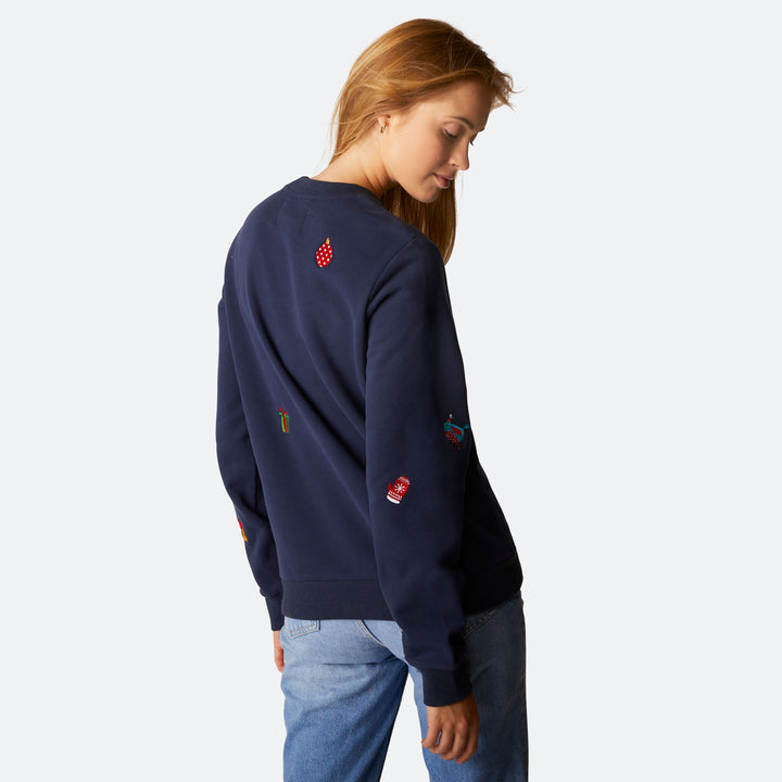 Kerstmis Sweatshirt Blauw Dames