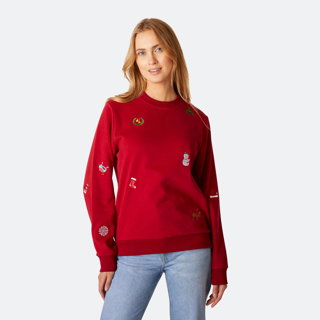 Kerstmis Sweatshirt Rood Dames