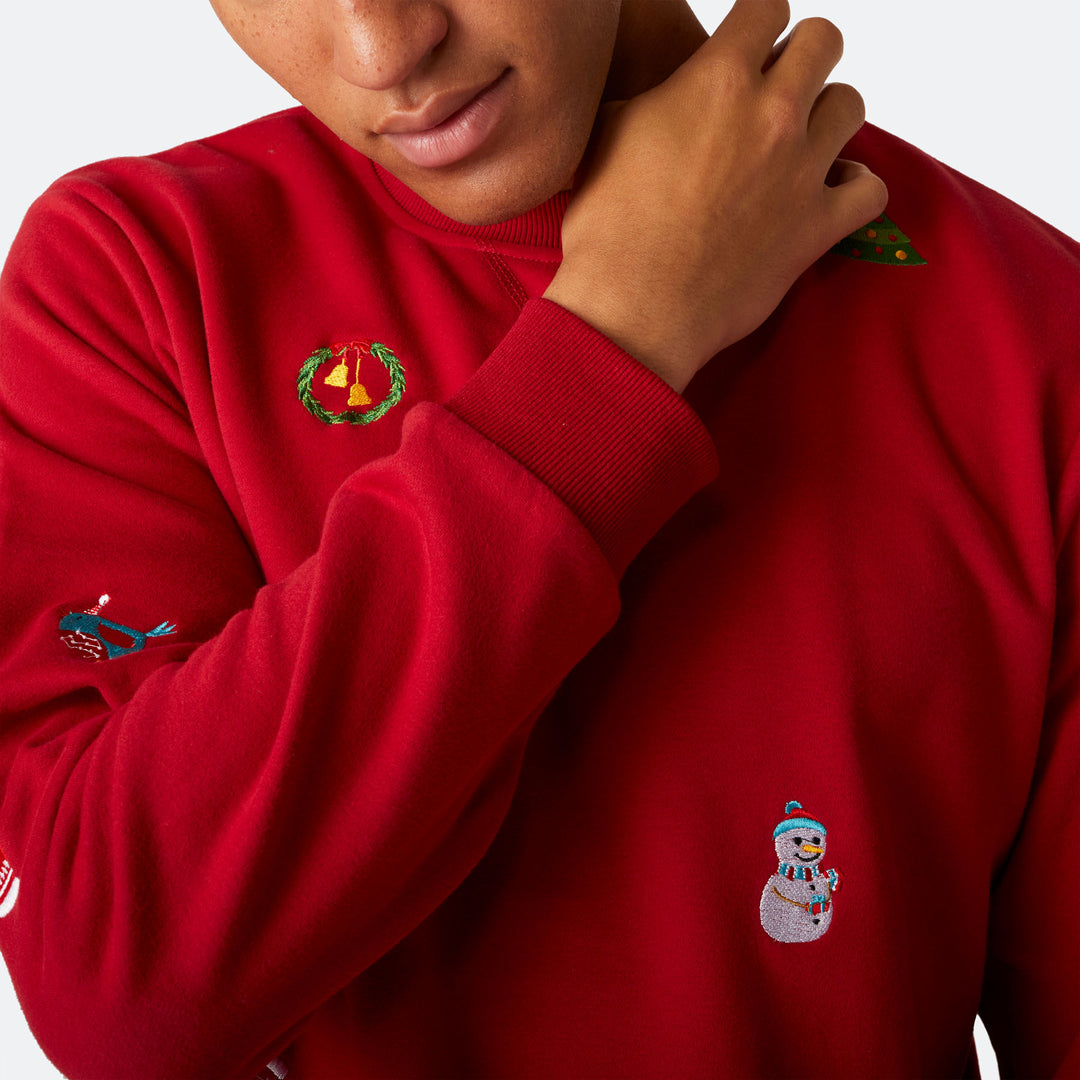 Kerstmis Sweatshirt Rood Heren