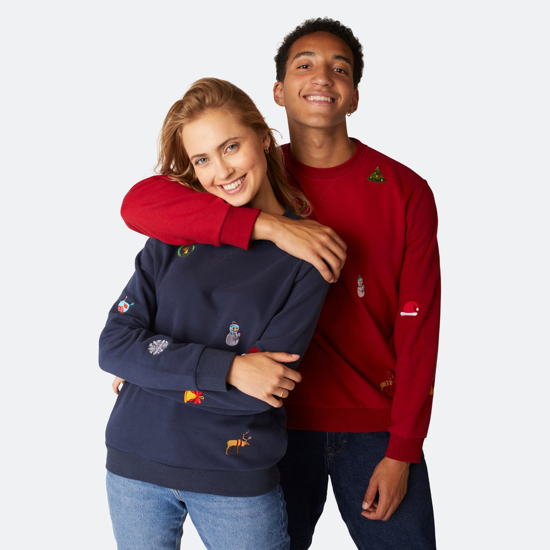 Kerstmis Sweatshirt Rood Heren