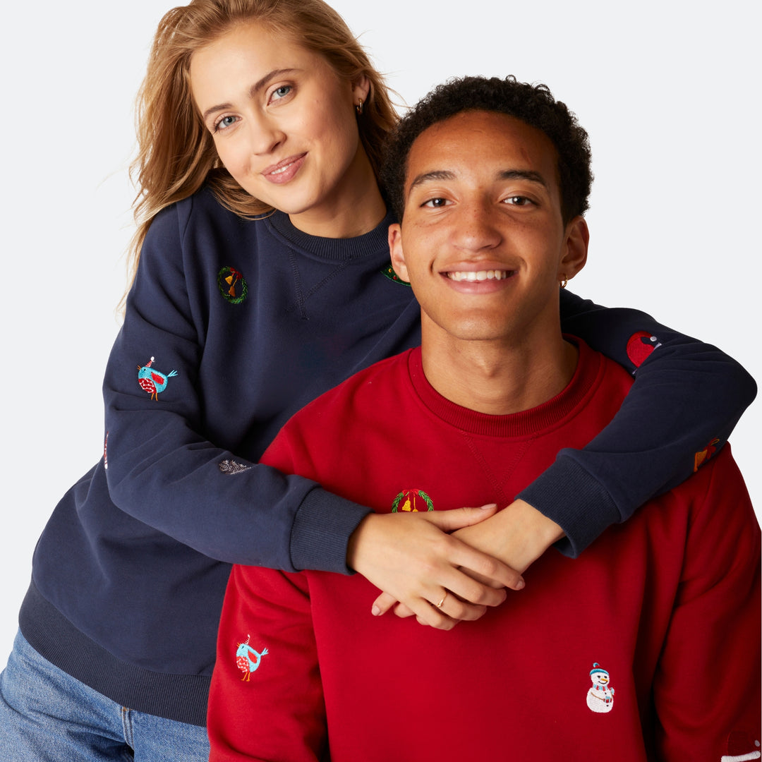 Kerstmis Sweatshirt Rood Heren