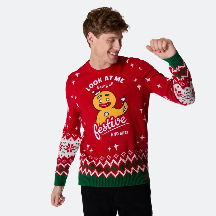 Festive Kersttrui Heren