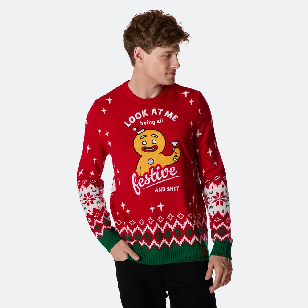 Festive Kersttrui Heren