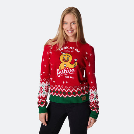 Festive Kersttrui Dames