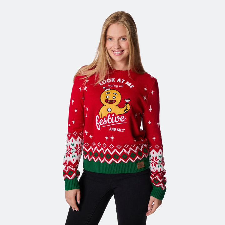 Festive Kersttrui Dames