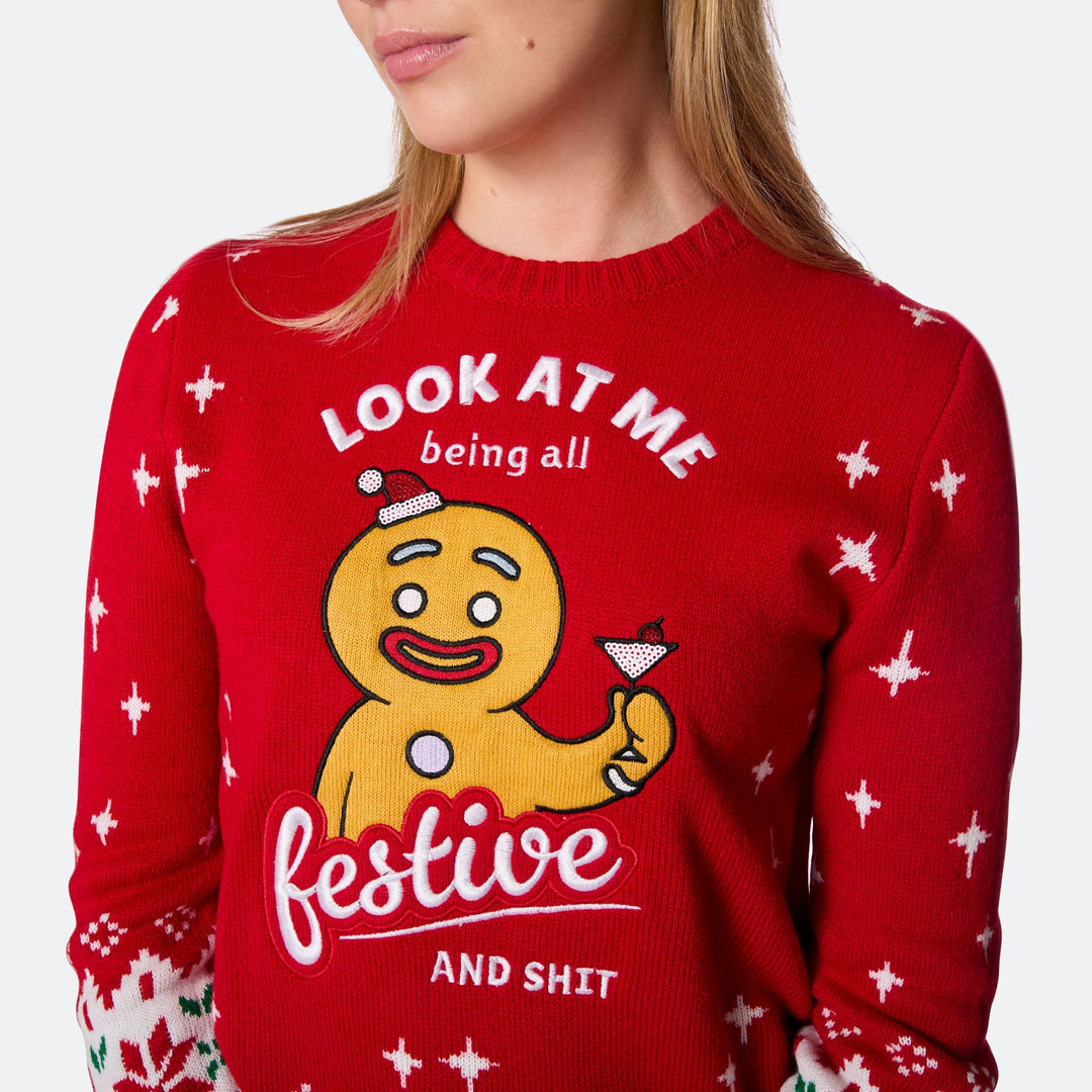 Festive Kersttrui Dames
