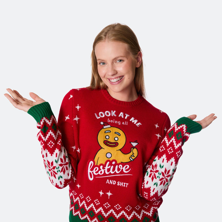 Festive Kersttrui Dames
