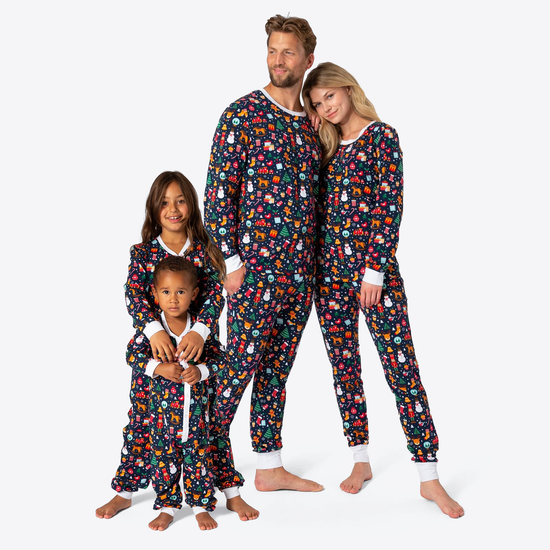 Matchende Kerstpyjama's Voor Gezin - Kerstdroom Blauw