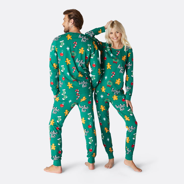 Groene Hohoho Kerstpyjama's Gezin