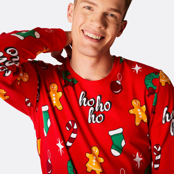Rode Hohoho Kerstpyjama&