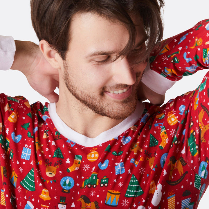 Matchende Kerstpyjama's voor Gezin - Kerstdroom Rood