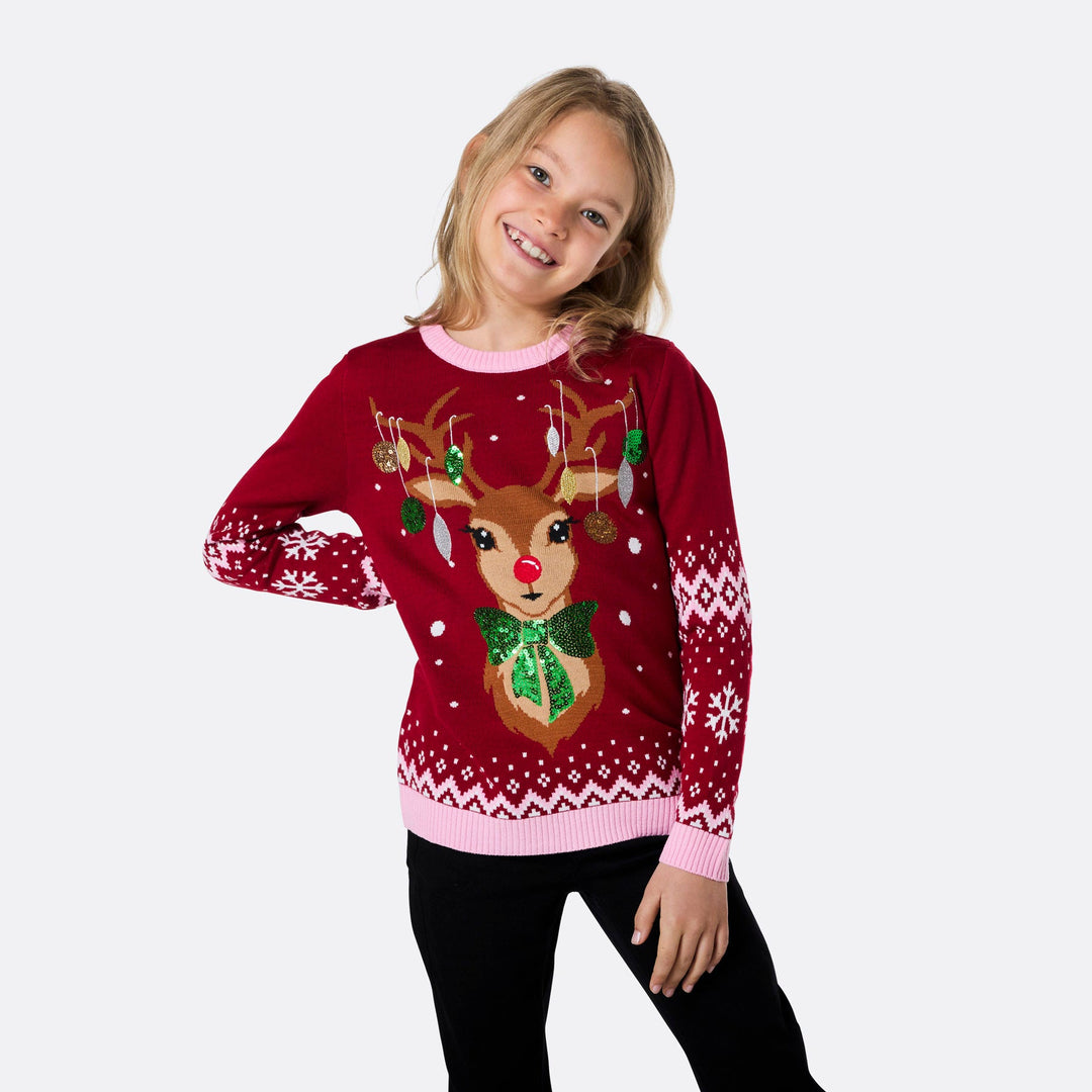 Rendier Kersttrui's Gezin