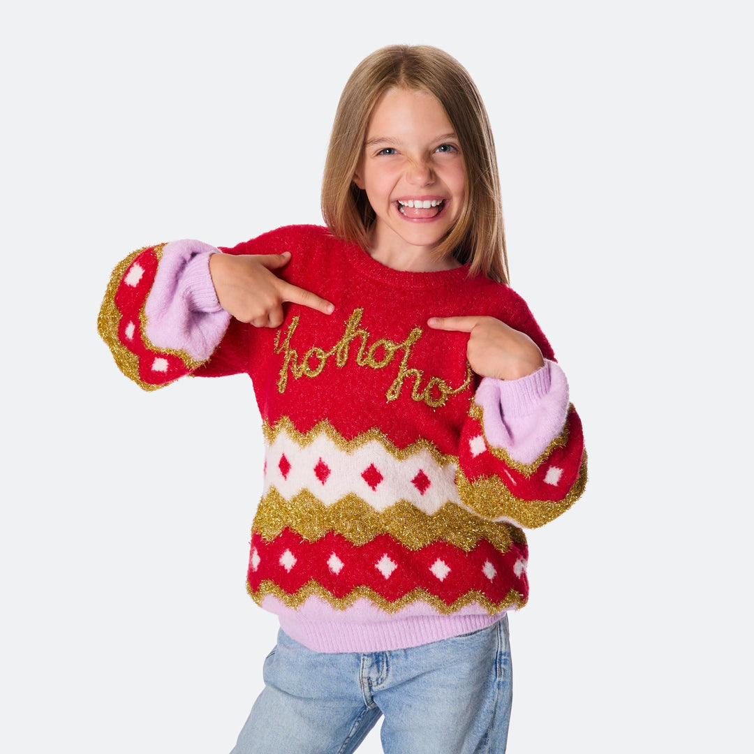 Hohoho Oversized Kersttrui voor Kinderen