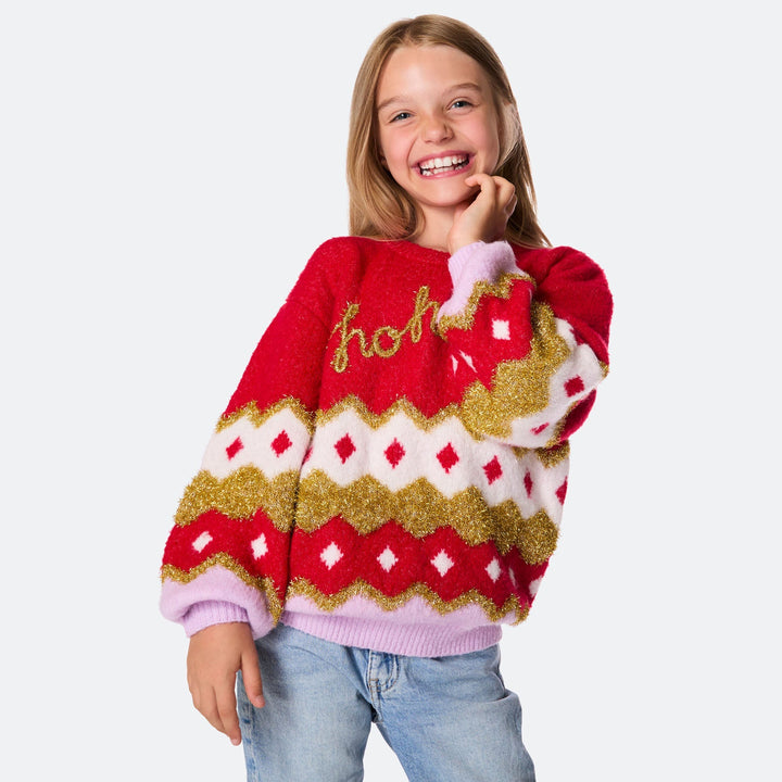 Hohoho Oversized Kersttrui voor Kinderen