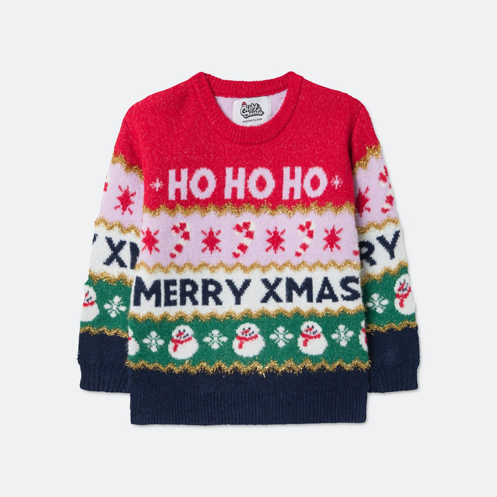 Kerststrepen Oversized Kersttrui voor Kinderen