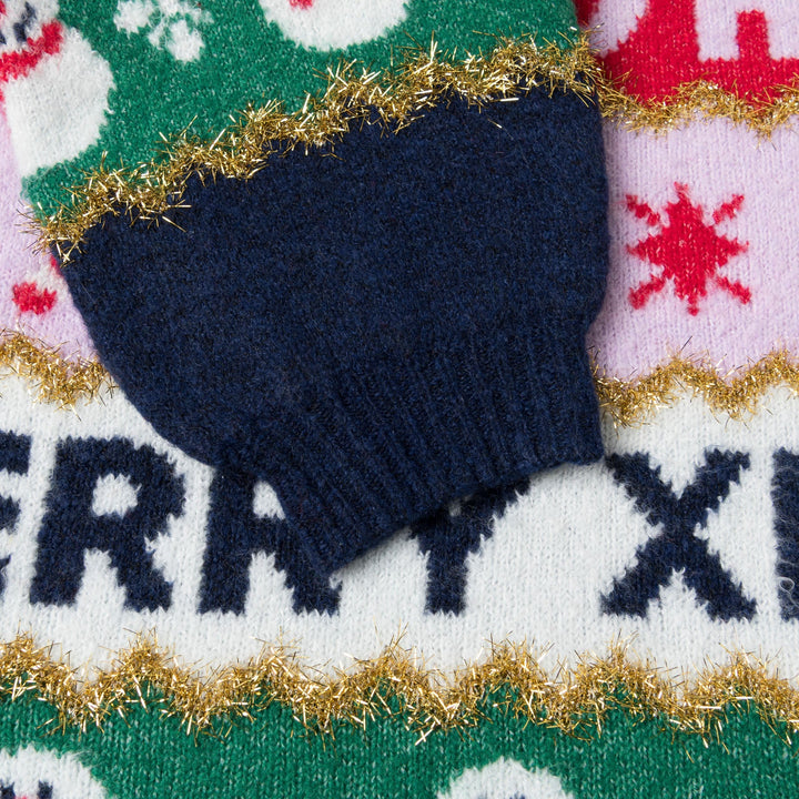 Kerststrepen Oversized Kersttrui voor Kinderen