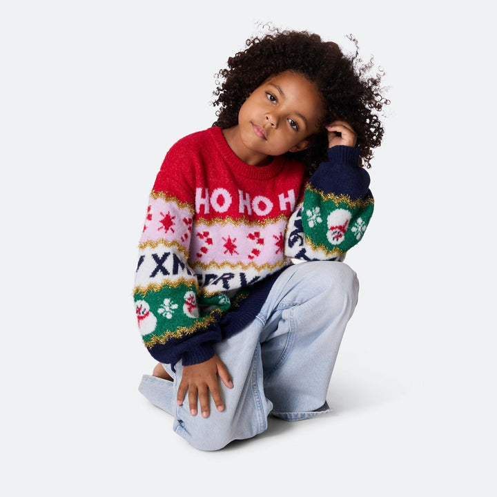 Gestreepte Oversized Kersttrui&