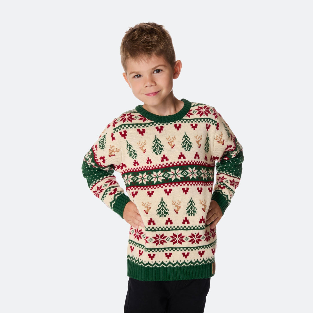 Retro Kerstboom Kersttrui voor Kinderen
