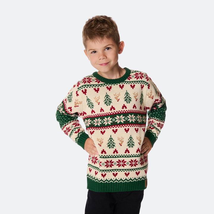 Retro Kerstboom Kersttrui voor Kinderen