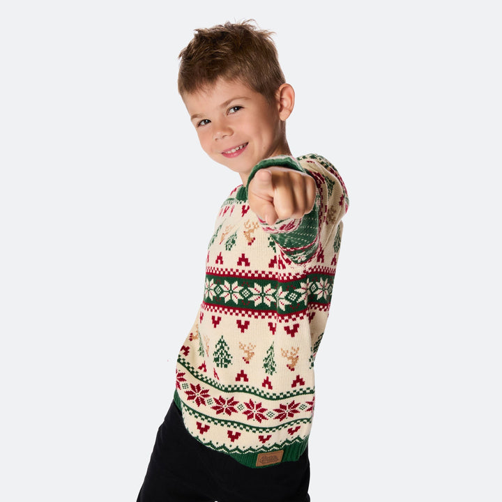 Retro Kerstboom Kersttrui voor Kinderen